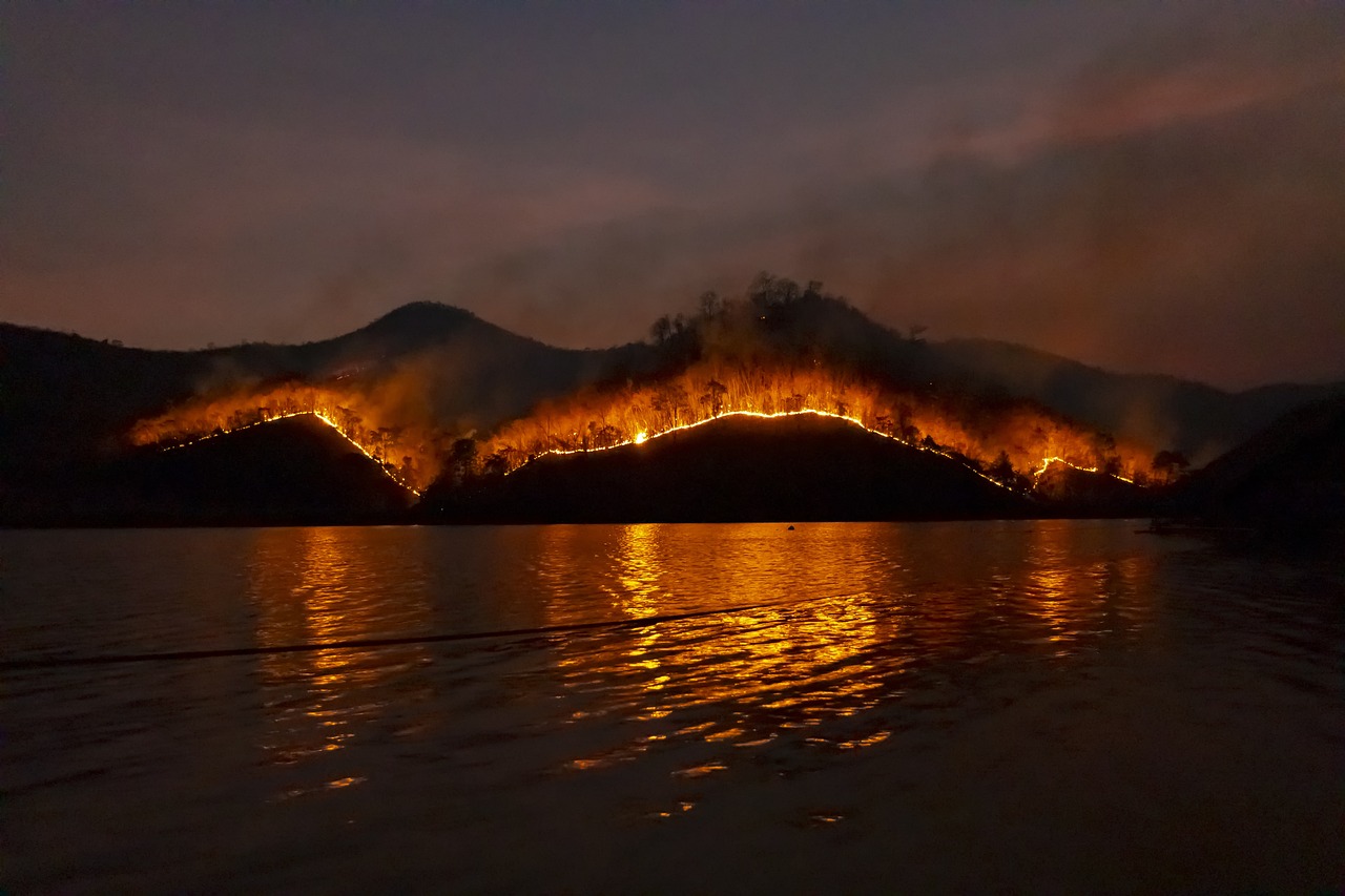 Wildfires or bushfires can be sensed from space.